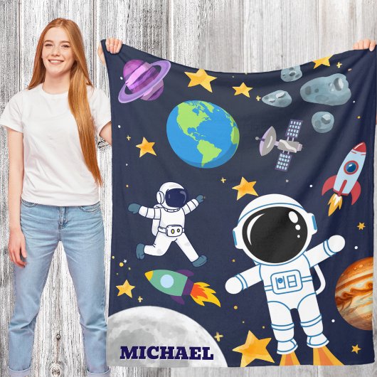 Fun Outer Space Astronaut, Schattigee Kinder eerst Fleece Deken