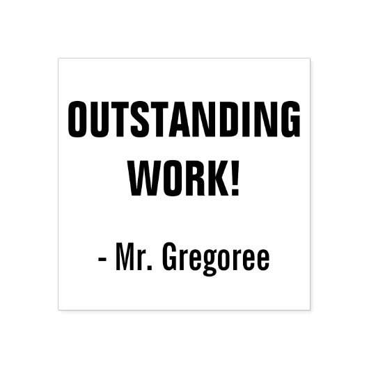 Fun "OUTSTANDING WORK!" Commendement Rubber Stamp Rubberstempel (Afrduk)