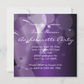 Fun Paars Bachelorette Party Kaart (Achterkant)