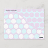 Fun Paars en Blauwgroen poka Dot Wave Pattern Briefkaart (Achterkant)