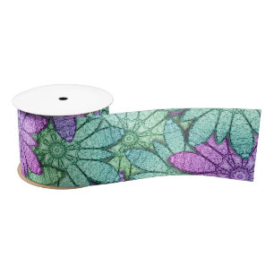 Fun Paars en Green Flowers Lint