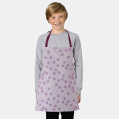 Fun Paarse Polkadots Apron Schort (Gedragen)