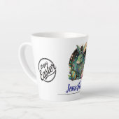 Fun Paashaas gepersonaliseerd Latte Mok (Linkerhoek)