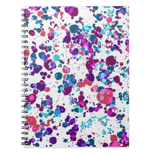 Fun Paint Splatter Notitieboek (Voorkant)