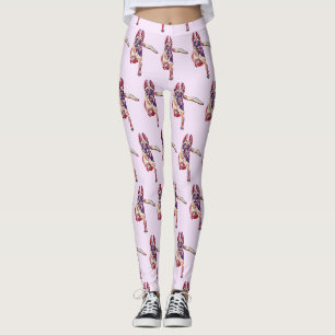 Fun Painted Running Belgische Malinois Leggings