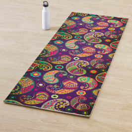 Fun Paisley Kleurrijke Bloemen Bohemian Yogamat