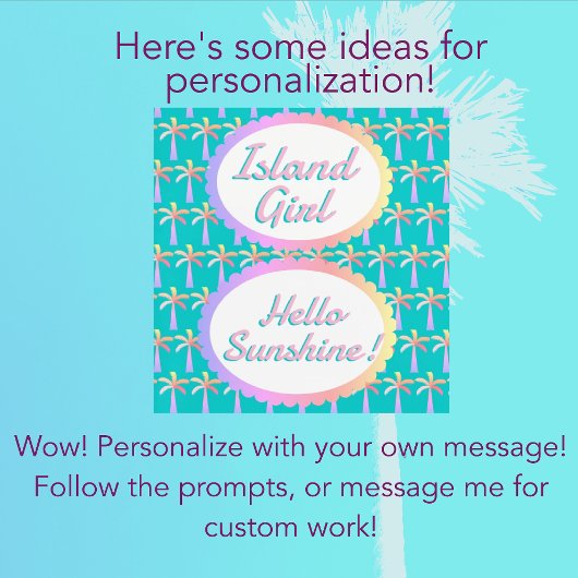 Fun Palm Springs Tropische Turquoise Palm Tree Strandlaken