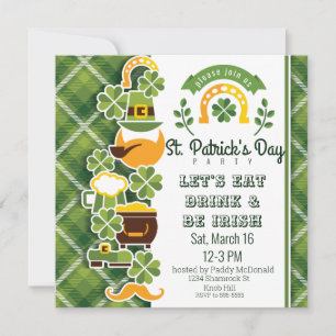 Fun Papercut St. Patrick's Day Leprechauns Bier Kaart