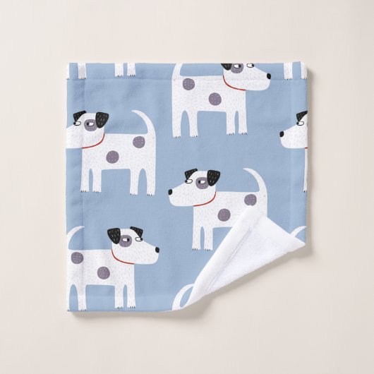 Fun Parson Jack Russell Terrier Chien Bleu (Gant de toilette)