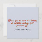 Fun Party Cat Dank je kaart (Achterkant)