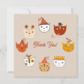 Fun Party Cat Dank je kaart (Voorkant)