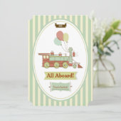 Fun Party Train 10th Birthday Invitation (Debout devant)