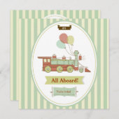 Fun Party Train 10th Birthday Invitation (Devant / Derrière)