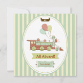 Fun Party Train 10th Birthday Invitation (Devant)