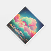 Fun Pastel Cotton Snoep Clouds Servet (Hoek)