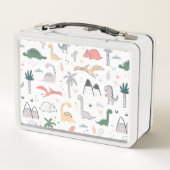 Fun Pastel Dinosaur Scene Pattern (Achterkant)