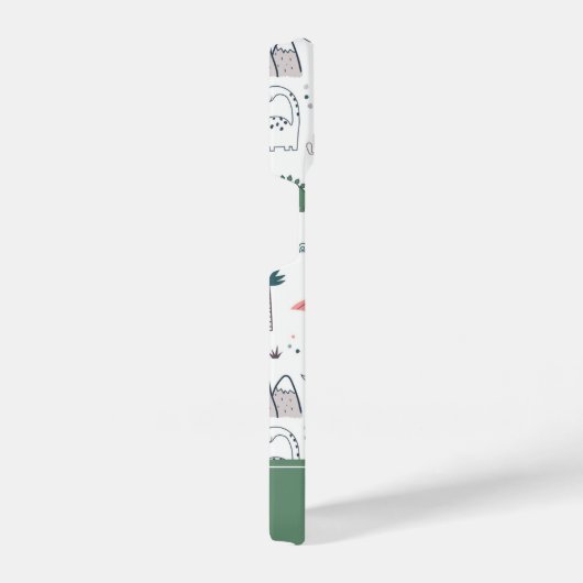 Fun Pastel Dinosaur Scene Pattern iPhone Hoesje (Rechterkant)