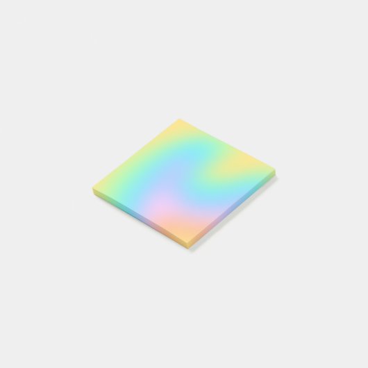 Fun Pastel Rainbow Gradient Post-it Notes (Schuin)