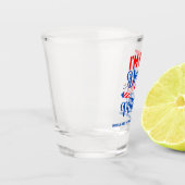 Fun Patriotic 4 juli gepersonaliseerd Shot Glas (Links)
