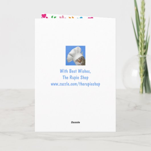 Fun Pawsome Cat Paw Birthday Kaart (Achterkant)