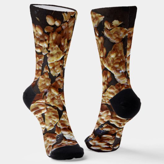Fun Peanut Brittle Snoep Art Socks Sokken (Gebogen)