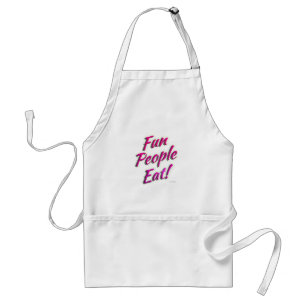 Fun People eet Funny Food Slogan Standaard Schort