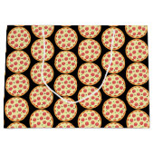 Fun Pepperoni pizza fête cadeau sac carrelé (Devant)