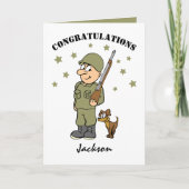 Fun Personalized Army vertrekt Kaart (Voorkant)