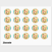 Fun Personalized Boy Pirate Treasure Map Ronde Sticker (Vel)