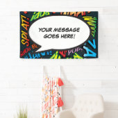 Fun Personalized Comic Book Speech Bubble Spandoek (Insitu)