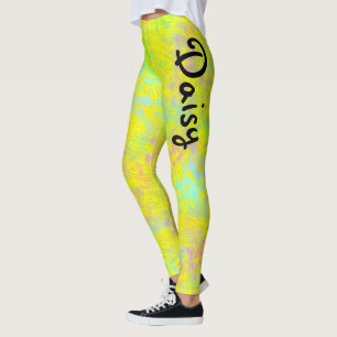 Fun Personalized Crayon Colors voegen Jouw naam to Leggings