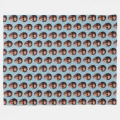 Fun Personalized Face Photo Fleece Deken (Voorkant (Horizontaal))