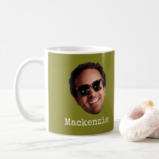 Fun Personalized Face Photo Koffiemok (Met donut)