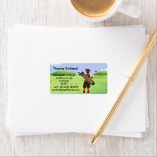 Fun Personalized Golfer op golfbaan Etiket