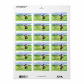 Fun Personalized Golfer op golfbaan Etiket (Full Sheet)
