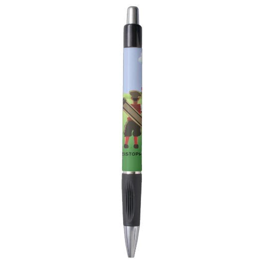 Fun Personalized Golfer op golfbaan Pen (Voorkant Verticaal)