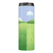 Fun Personalized Golfer op golfbaan Thermosbeker (Achterkant)