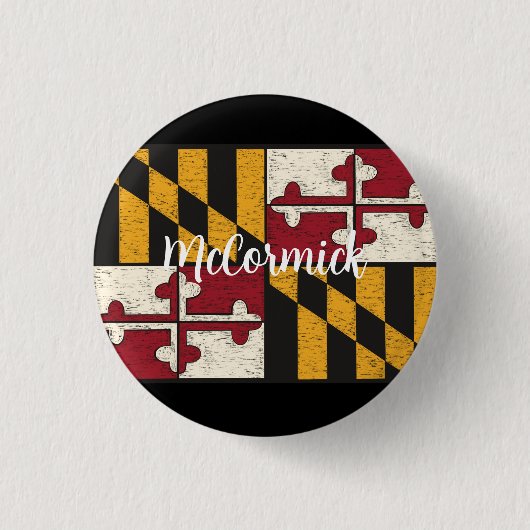 Fun Personalized Maryland Flag Lapel Metal Button (Voorkant)