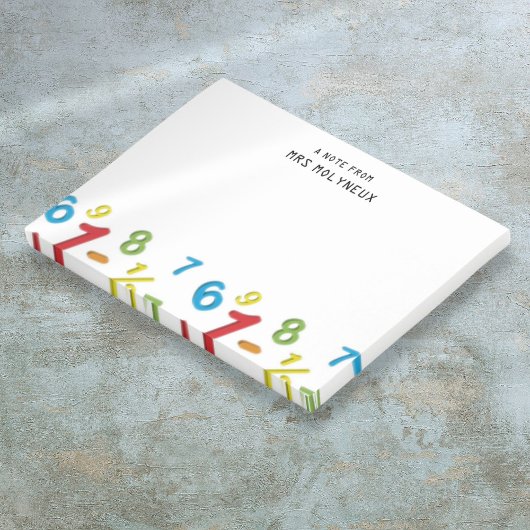 Fun Personalized Math 123 numéros Post-it Notes