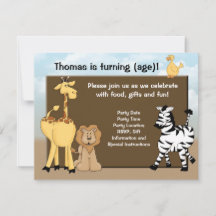 Fun Personalized Oerwoud Birthday Party Invitation