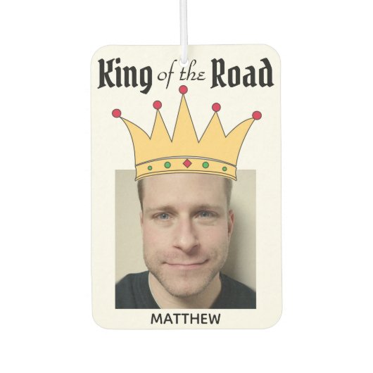 Fun Personalized Road King Crown Foto Luchtverfrisser (Voorkant)