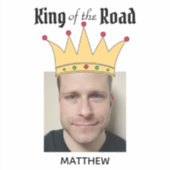 Fun Personalized Road King Crown Foto Sticker (Voorkant)