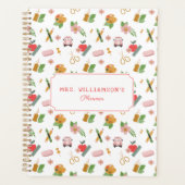 Fun Personalized School Teacher Pattern Planner (Voorkant)