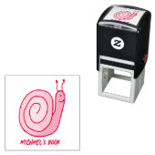 Fun Personalized Snail Bookplate Self-inking Stamp Zelfinktende Stempel (In situ)