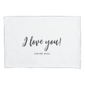 Fun Personalized Typography Couples Pillow case Kussensloop (Voorkant-Links)