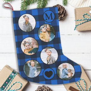Fun Personated Baby Photo Blue Black Pset Kleine Kerstsok