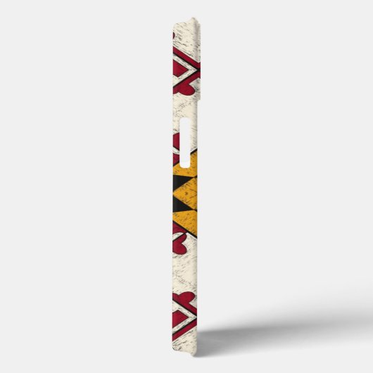 Fun Persoonlijke iPhone Case Maryland Flag Grafisc (Achterkant / Rechts)