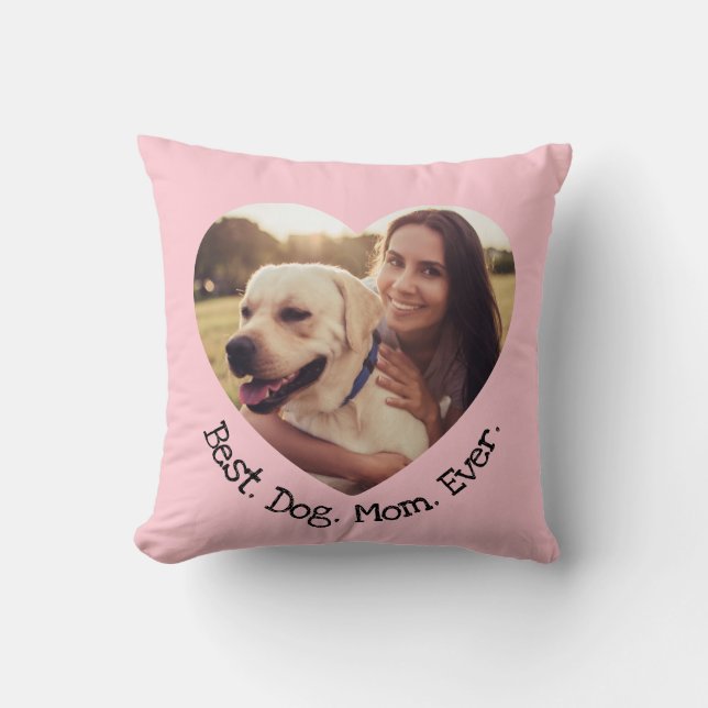 Fun Pet Foto gepersonaliseerd Beste hond Mam ooit  Kussen (Voorkant)