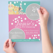 Fun Pet Services Grooming Dog Bubbles Flyer (Hand)