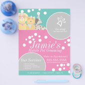 Fun Pet Services Grooming Dog Bubbles Flyer (Enkel)